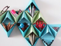 Brit+Co Anjelika Paranjpe Triangular Wall Organizer